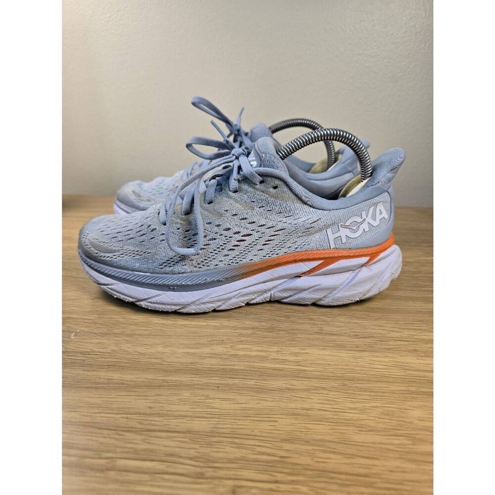 Hoka One One Clifton 8 1119394 BFPA Women’s Size 8 B Gray Running Shoes Sneaker